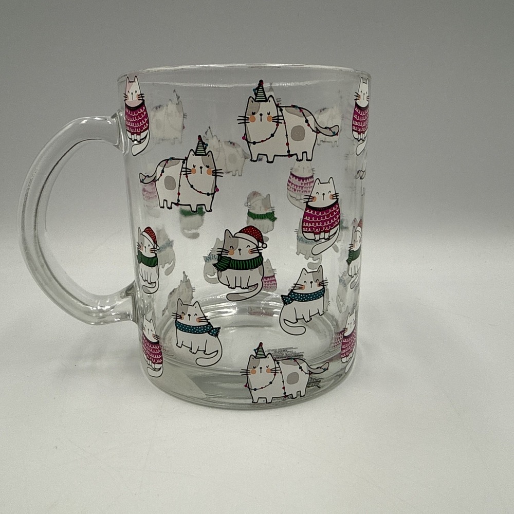 NOVELTY CAT LOVERS COFFEE TEA MUG + KITTY With Sweaters And Hats CAT MOM GIFT